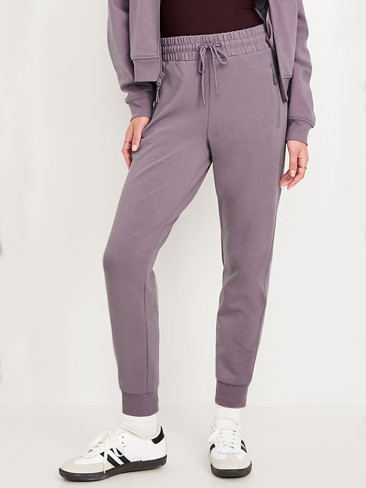 Image number 1 showing, High-Waisted Dynamic Fleece Joggers