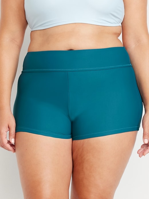 Image number 7 showing, High-Waisted Swim Shorts -- 2-inch inseam