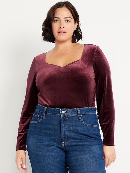 Fitted Velvet Top | Old Navy