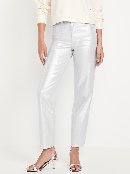 Image number 2 showing, High-Waisted Silver Shine OG Loose Jeans