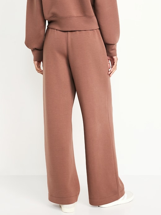 Image number 8 showing, High-Waisted Bounce Fleece Wide-Leg Pants