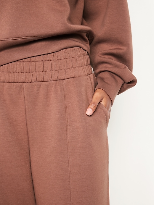 Image number 3 showing, High-Waisted Bounce Fleece Wide-Leg Pants