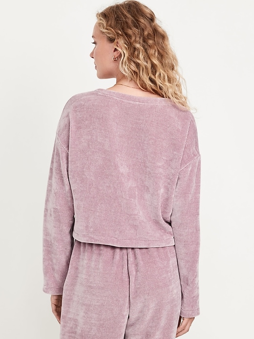 Image number 2 showing, Cozy Chenille Button-Down Top