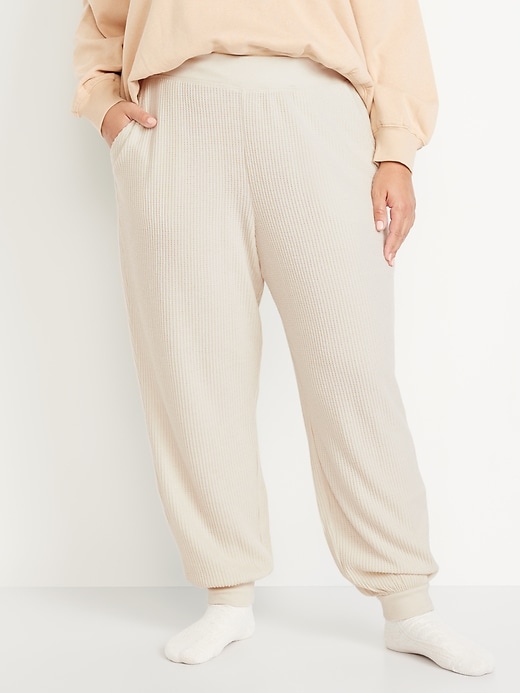 Image number 7 showing, High-Waisted Waffle Lounge Joggers