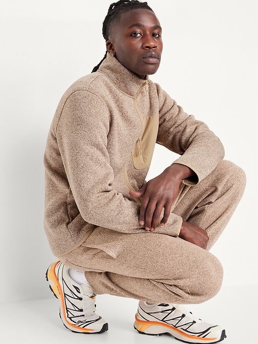 Image number 3 showing, Sherpa-Lined Sweater Fleece Zip Jacket