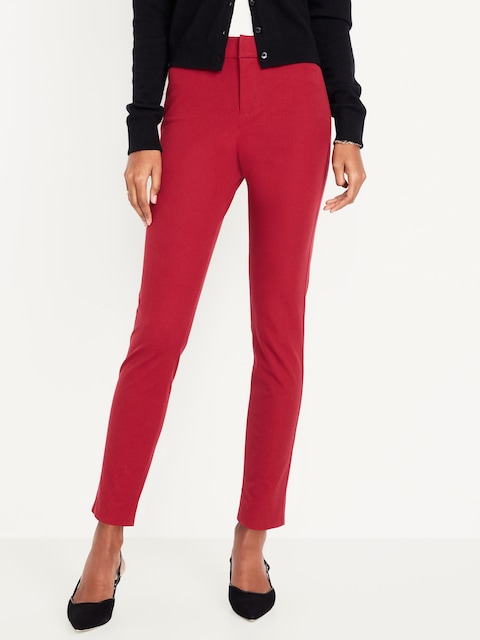 High-Waisted Pixie Skinny Ankle Pants - Cordovan