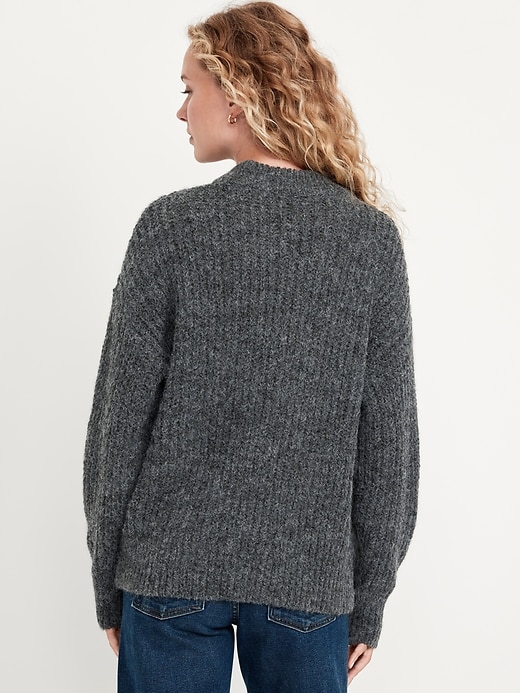 Image number 2 showing, Loose Shaker-Stitch Tunic Sweater