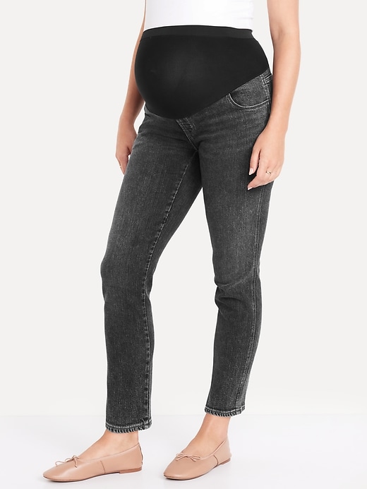 Image number 2 showing, Maternity Full-Panel Vintage Slim Jeans