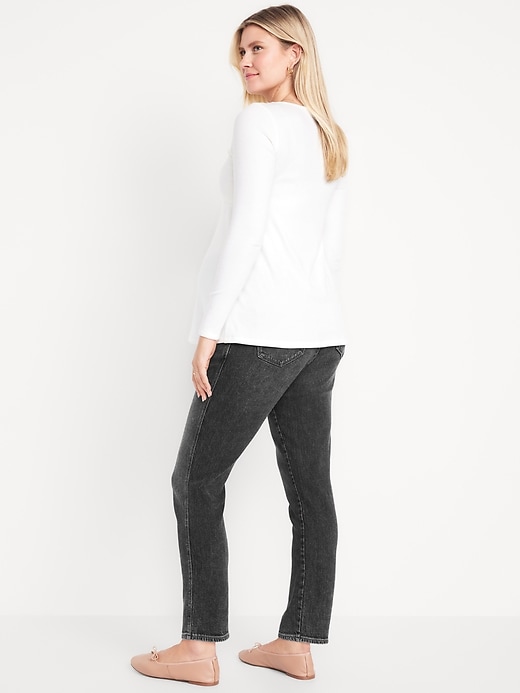 Image number 3 showing, Maternity Full-Panel Vintage Slim Jeans