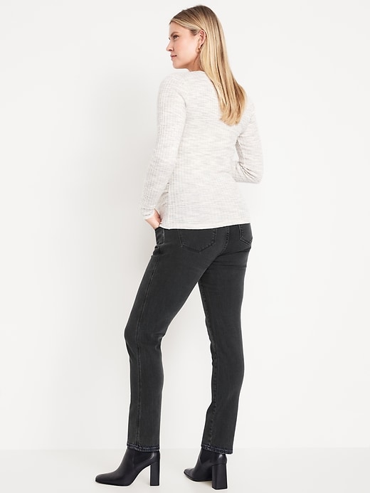 Image number 3 showing, Maternity Full-Panel Vintage Slim Jeans