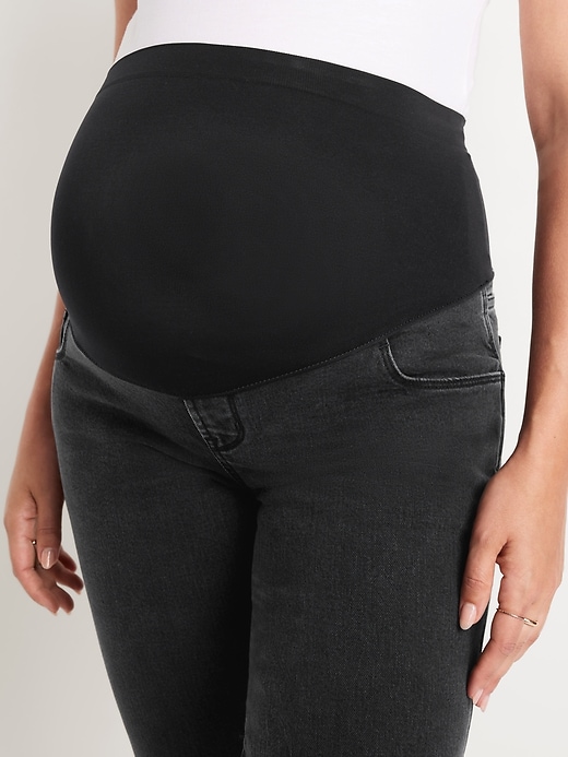 Image number 5 showing, Maternity Full-Panel Vintage Slim Jeans