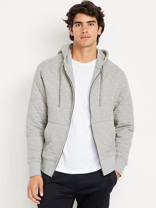 Image number 1 showing, Essential Quilted Zip Hoodie