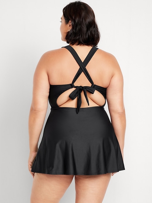 Image number 8 showing, V-Neck Swim Dress