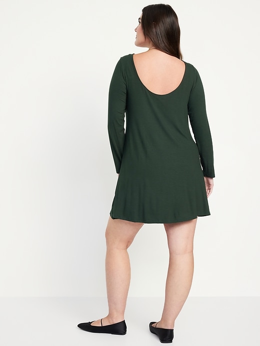 Image number 5 showing, Long-Sleeve Mini Swing Dress