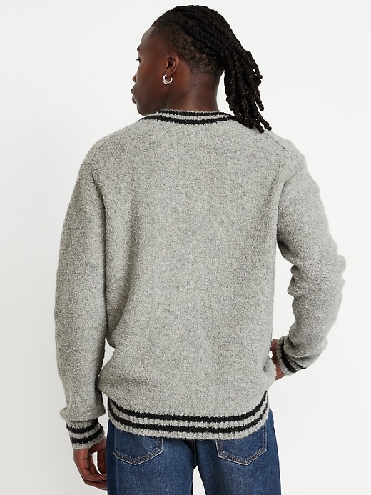 Image number 2 showing, V-Neck Bouclé Sweater