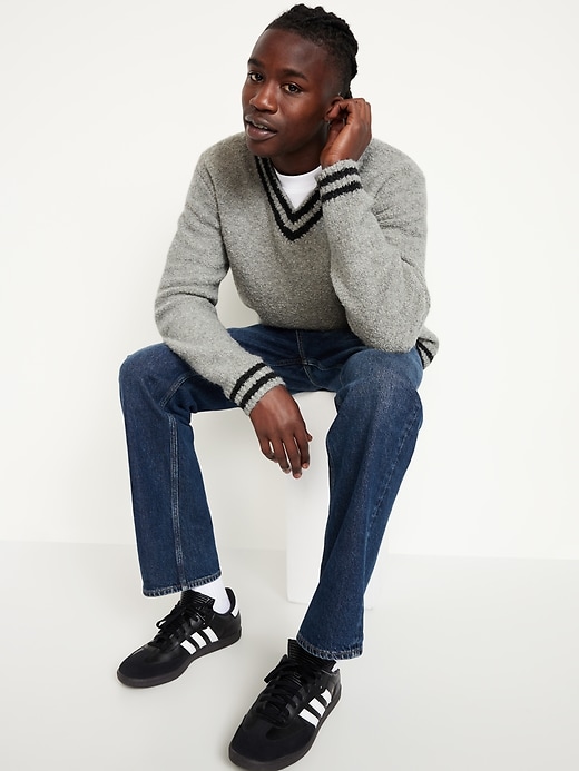 Image number 3 showing, V-Neck Bouclé Sweater