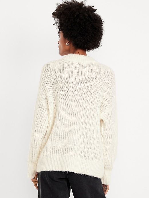 Image number 2 showing, Loose Shaker-Stitch Tunic Sweater