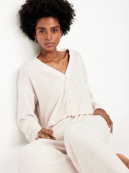 Image number 3 showing, Cozy Chenille Button-Down Top