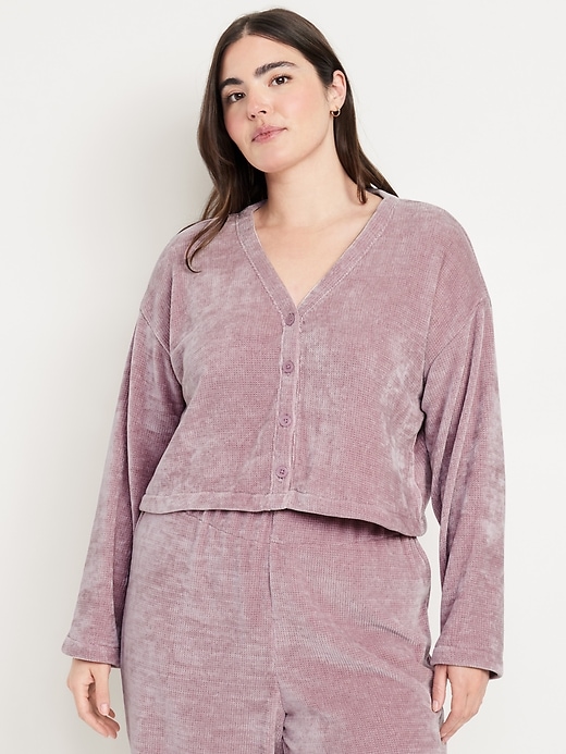 Image number 5 showing, Cozy Chenille Button-Down Top