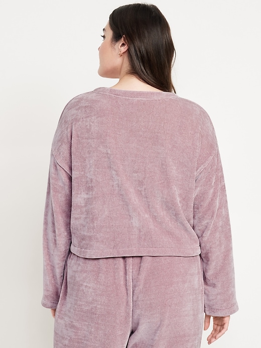 Image number 6 showing, Cozy Chenille Button-Down Top