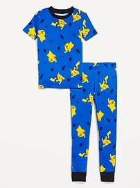 View large product image 3 of 3. Gender-Neutral Licensed Graphic Snug-Fit Pajama Set for Kids