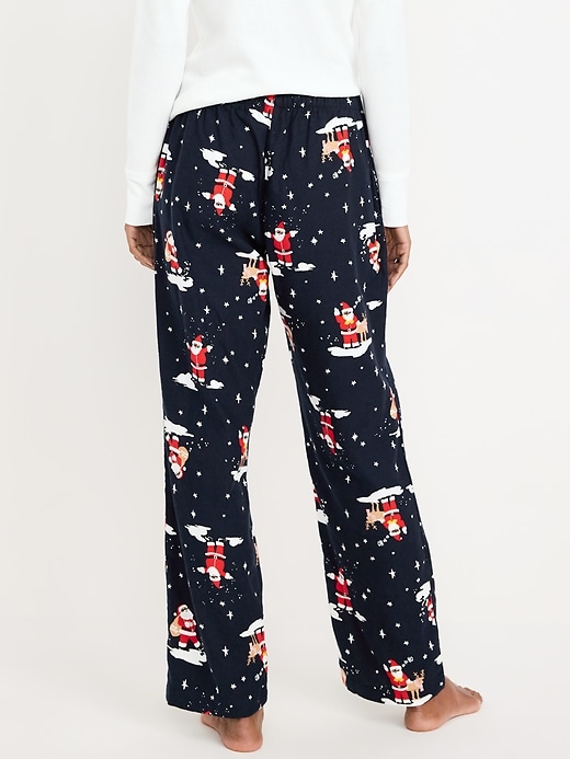 Image number 2 showing, Mid-Rise Printed Flannel Pajama Pants