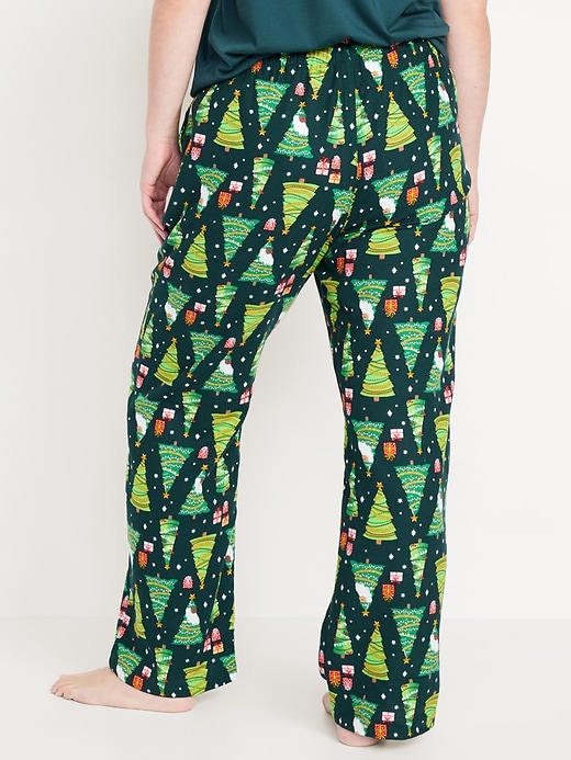 Image number 6 showing, Mid-Rise Printed Flannel Pajama Pants