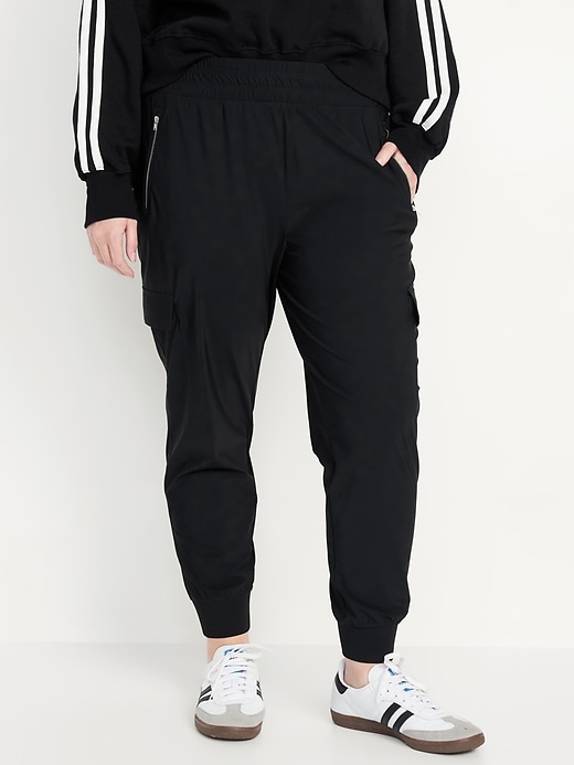 Image number 4 showing, High-Waisted SleekTech Cargo Joggers