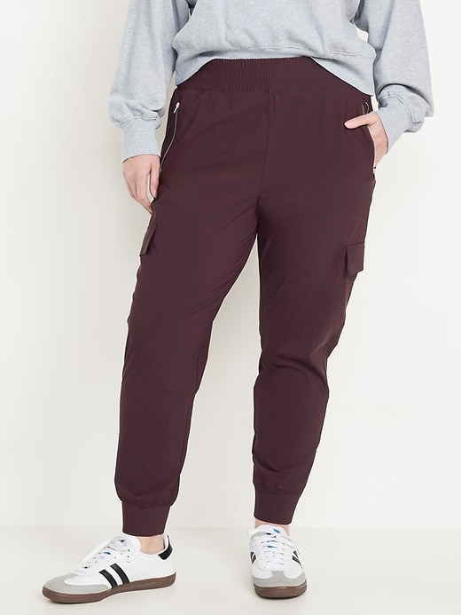 Image number 4 showing, High-Waisted SleekTech Cargo Joggers