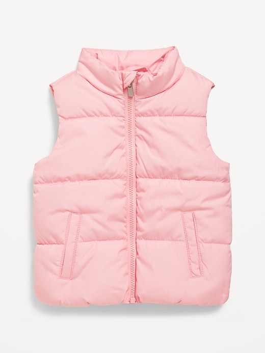 View large product image 1 of 1. Water-Resistant Quilted Vest for Toddler Girls