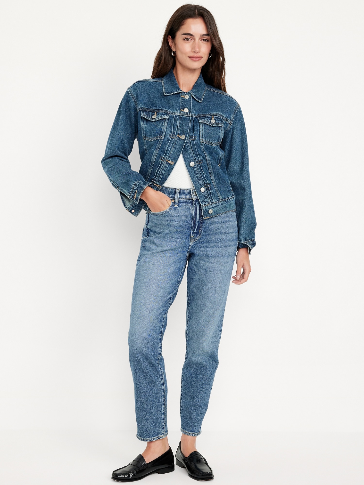 High-Waisted OG Straight Ankle Jeans