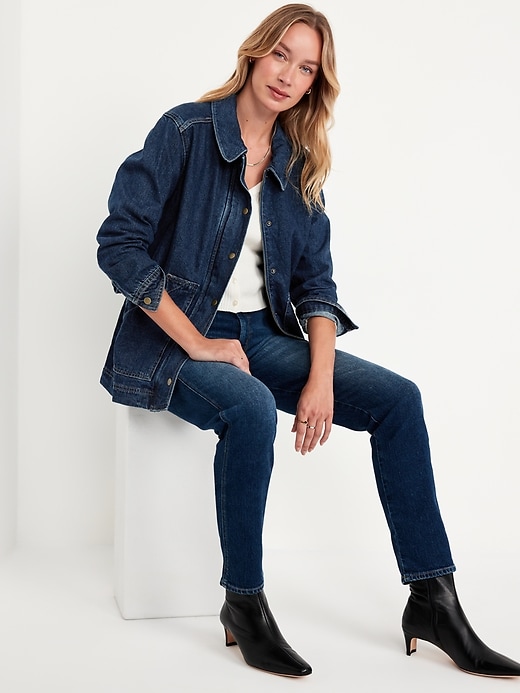 Image number 3 showing, Relaxed Jean Barn Jacket