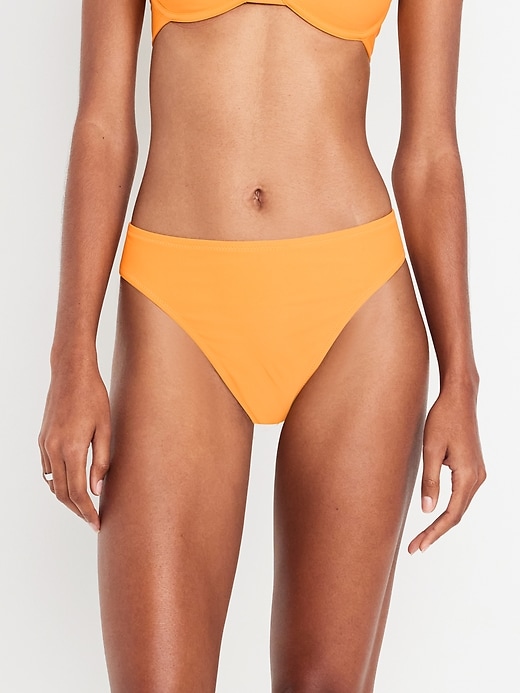 Image number 1 showing, Mid-Rise Bikini Swim Bottoms