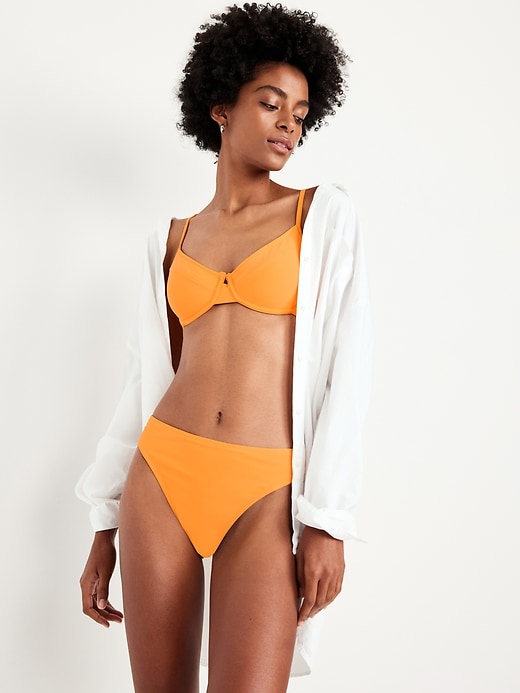 Image number 3 showing, Mid-Rise Bikini Swim Bottoms