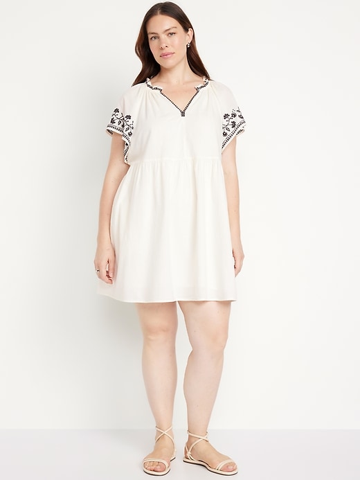 Image number 6 showing, Embroidered Mini Swing Dress