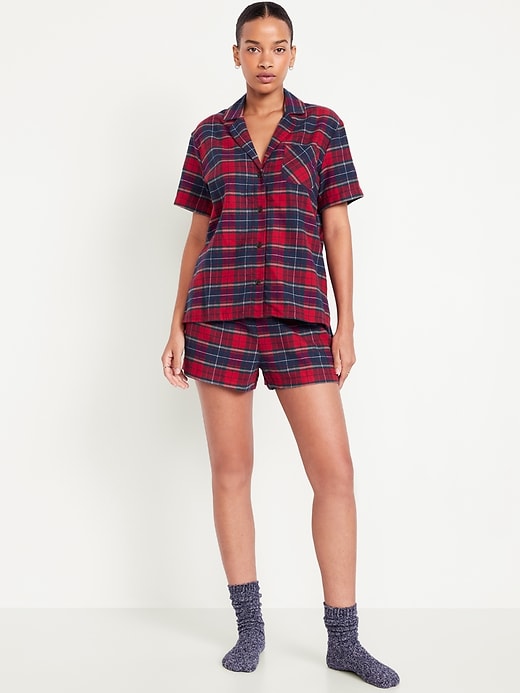 Image number 1 showing, Flannel Pajama Short Set