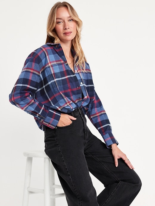 Image number 3 showing, Button-Down Flannel Tunic