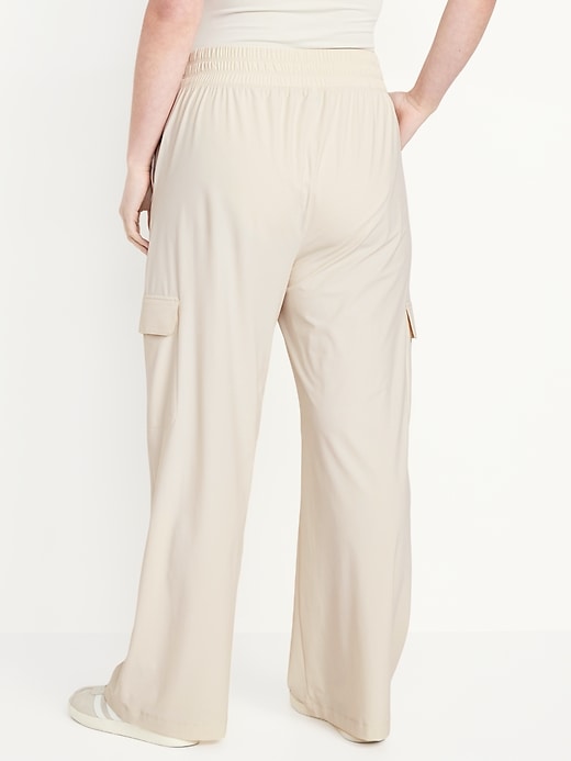 Image number 5 showing, High-Waisted SleekTech Wide-Leg Cargo Pants