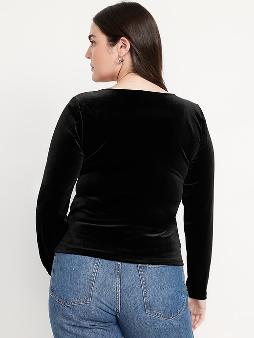 Image number 6 showing, Fitted Velvet Top