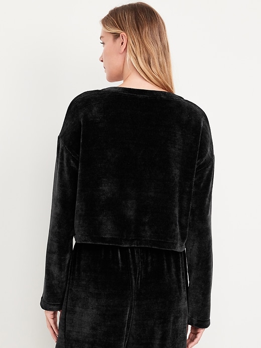 Image number 2 showing, Cozy Chenille Button-Down Top