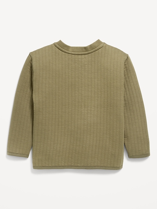 View large product image 2 of 2. Oversized Pocket Henley Sweater for Toddler Boys