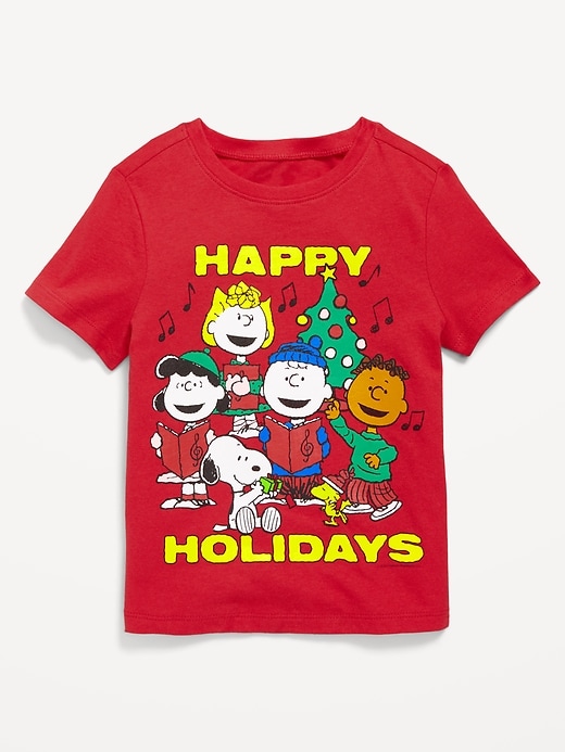 View large product image 1 of 1. Peanuts™ Unisex Holiday Graphic T-Shirt for Toddler