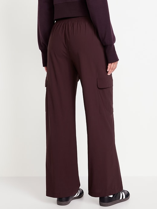 Image number 2 showing, High-Waisted SleekTech Wide-Leg Cargo Pants