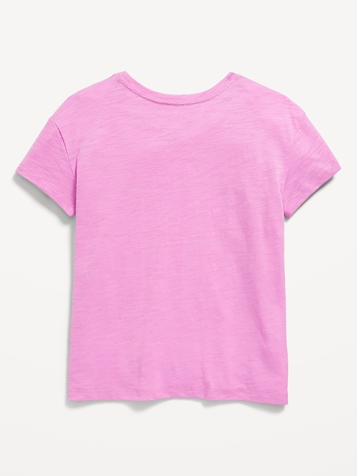 View large product image 2 of 2. Softest Short-Sleeve Heart-Pocket T-Shirt for Girls