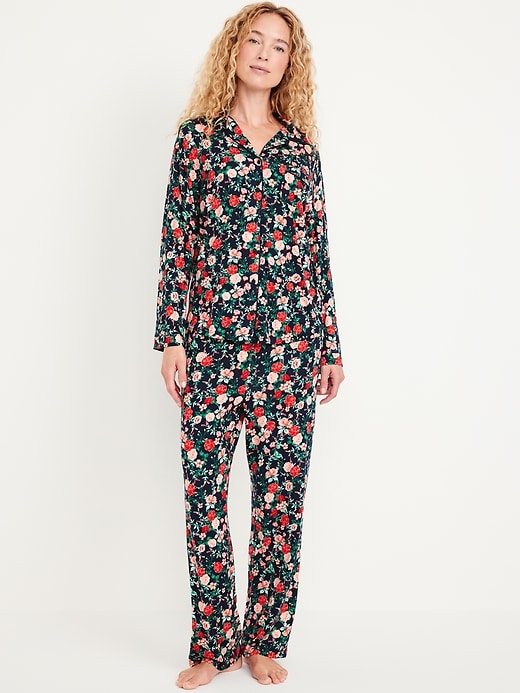 Image number 1 showing, Knit Jersey Pajama Pant Set