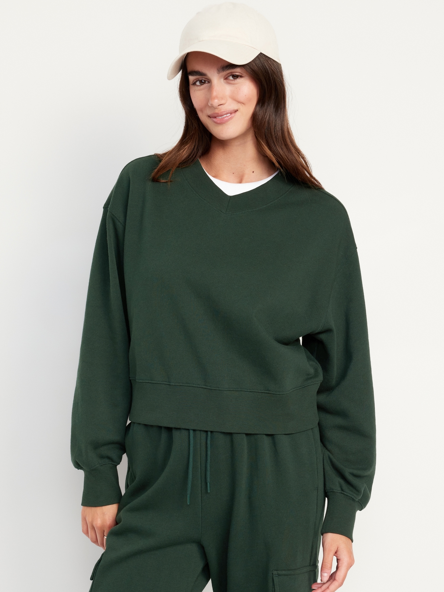 SoComfy Oversized V-Neck Sweatshirt