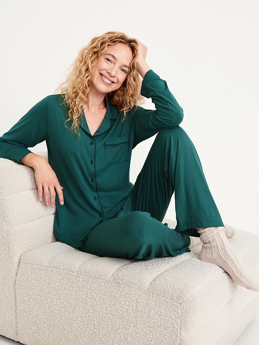 Image number 3 showing, Knit Jersey Pajama Pant Set