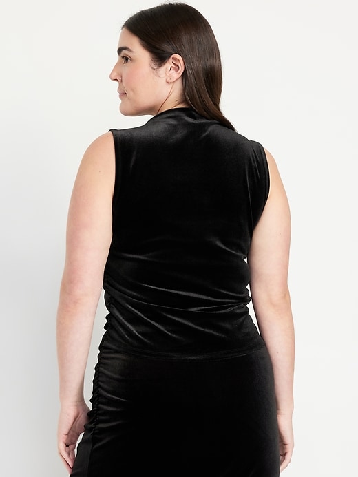 Image number 6 showing, Mock-Neck Velvet Top