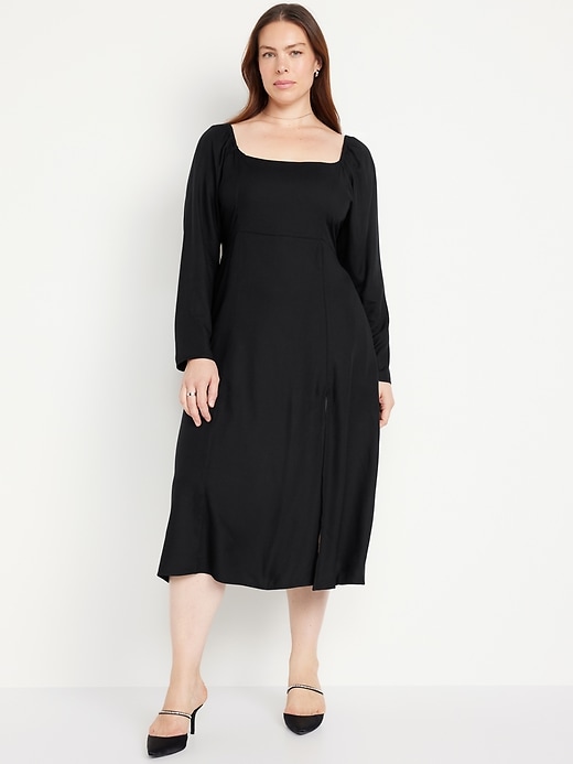 Image number 6 showing, Fit &amp; Flare Crepe Dress