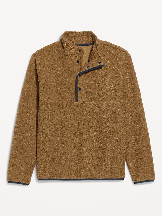 Image number 8 showing, Bouclé Sherpa Quarter-Snap Pullover